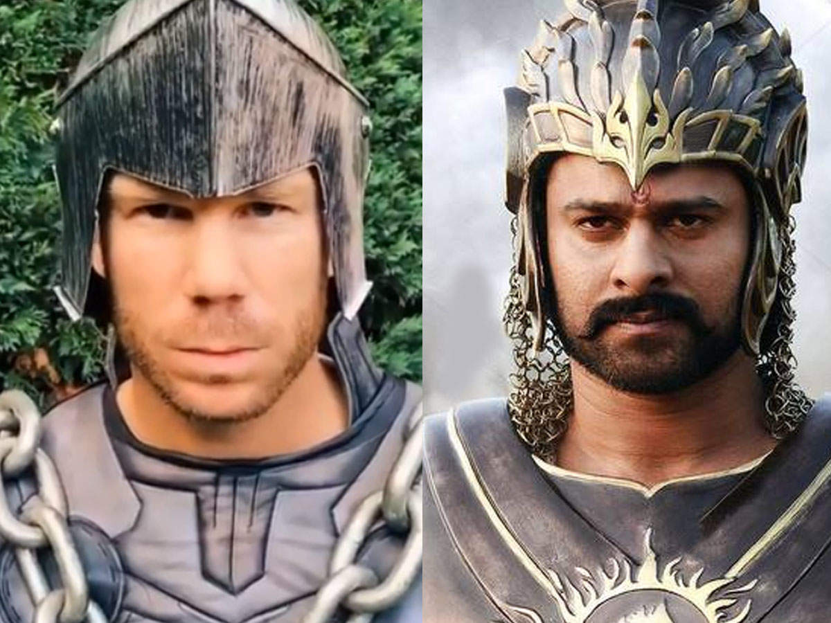Australian cricketer David Warner channels his inner 'Baahubali' as he  perfectly mouths Prabhas' dialogues in new video | Hindi Movie News - Times  of India