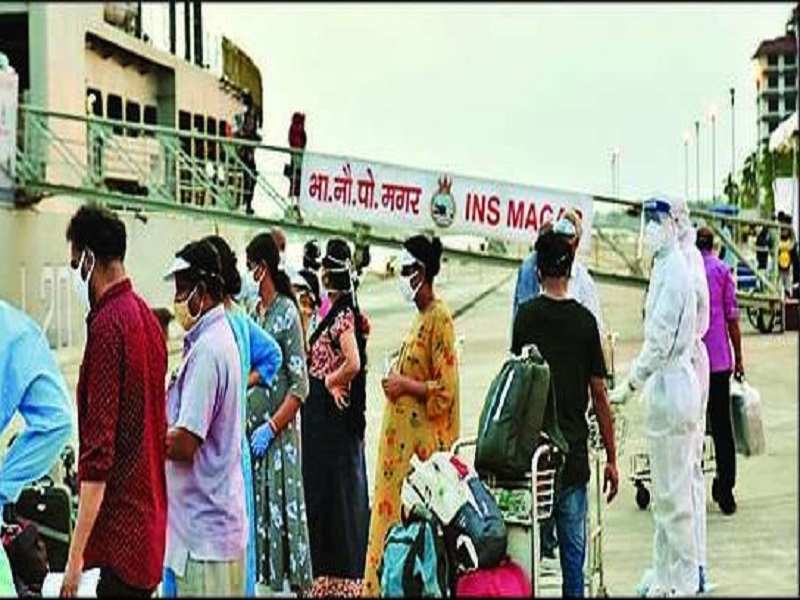 INS Magar evacuates Indians from Maldives