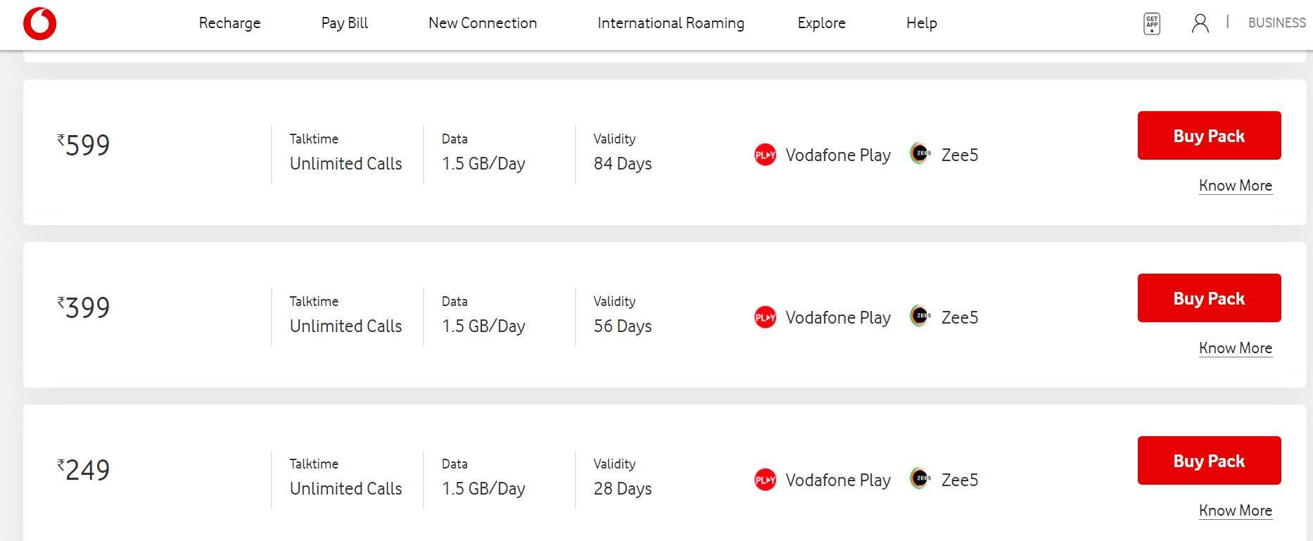 Prepaid vodafone plans india Vodafone 28