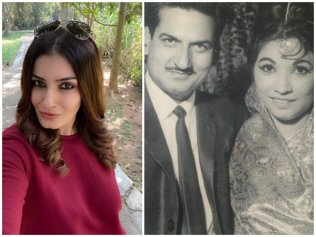 Raveena Tandon Pens A Heartfelt Note For Her Parents Ravi Tandon And Veena On Their 54th Anniversary Hindi Movie News Times Of India