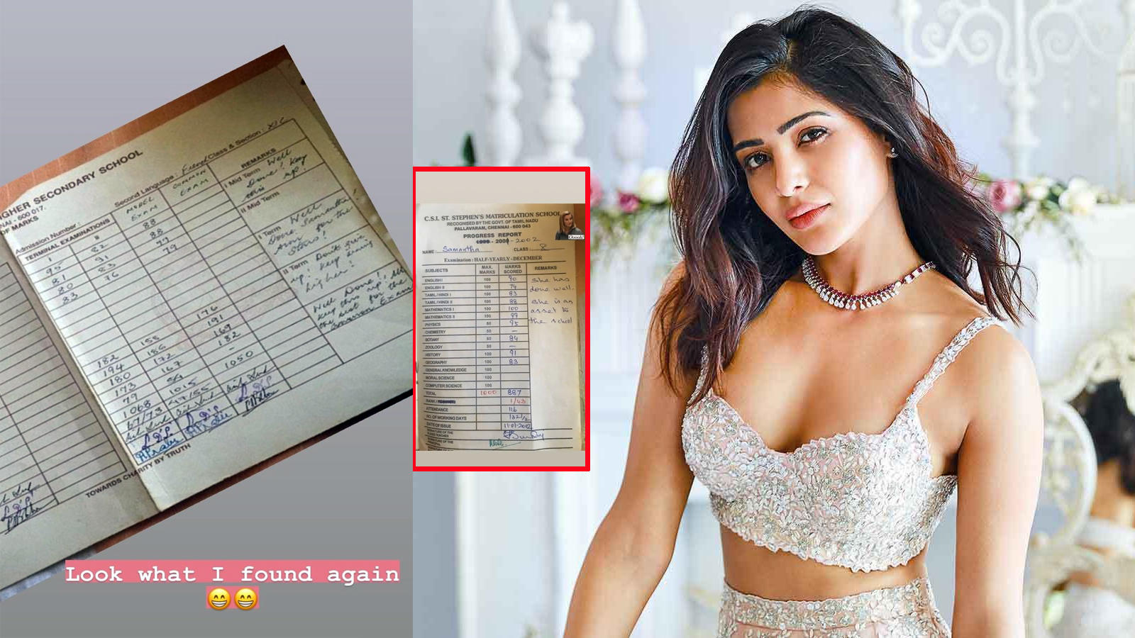 1600px x 900px - Samantha Akkineni is a meticulous student and this THROWBACK PHOTO of her  Class X Report Card proves so | Telugu Movie News - Times of India
