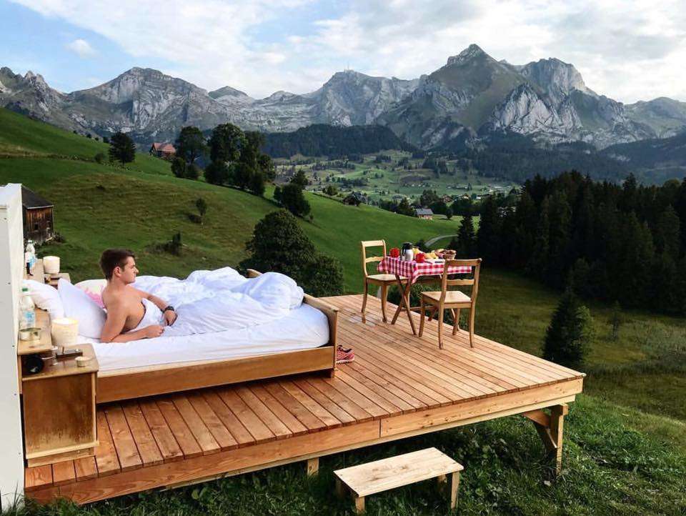 These open air hotel rooms in Switzerland are just breathtaking