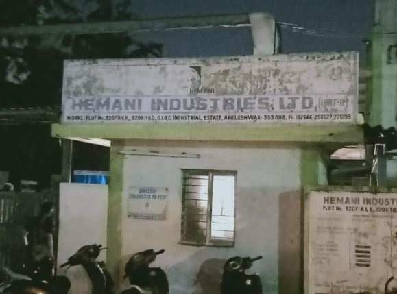 Sources in the fire department of Panoli GIDC said that the incident occurred in Hemani chemical company located in Panoli GIDC at about 2.30am