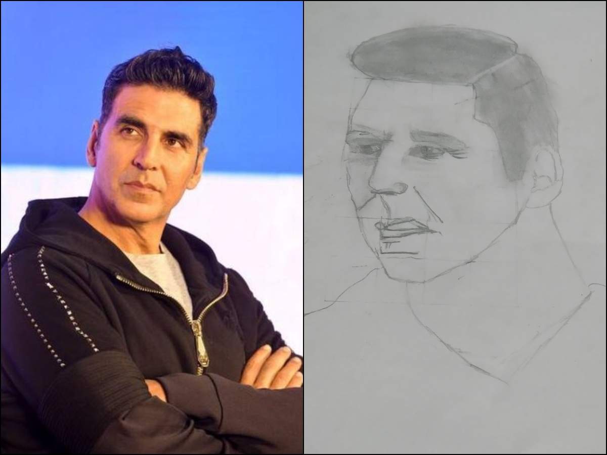 Akshay Kumar Pencil Sketch Square Art Prints PosterGully Specials Buy  HighQuality Posters and Framed Posters Online  All in One Place