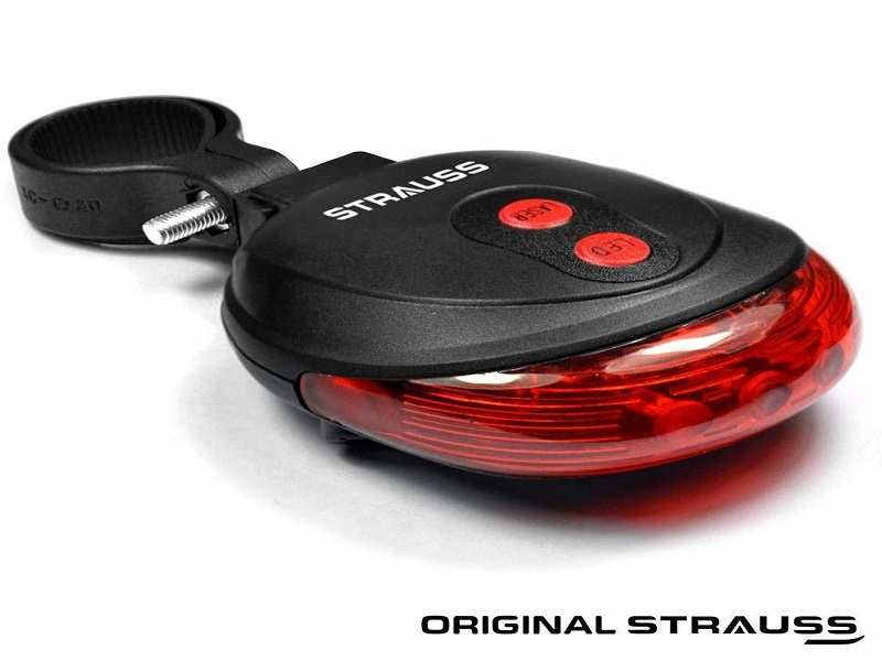 strauss bicycle flash tail light with laser