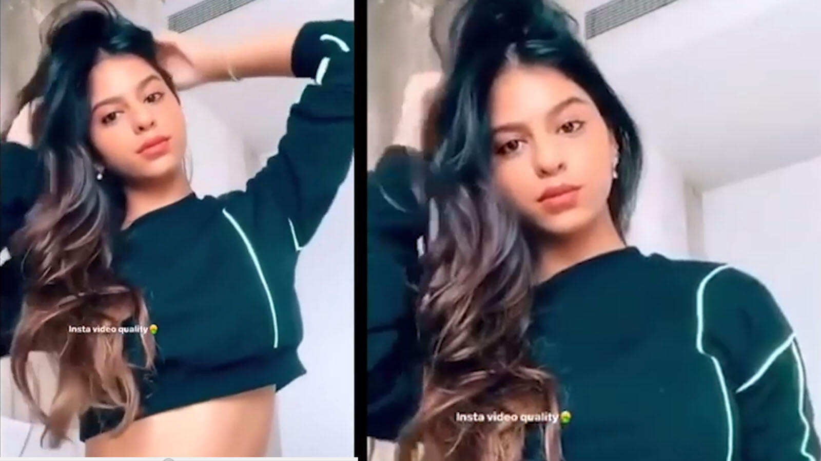 Watch: Suhana Khan oozes oomph in black crop top
