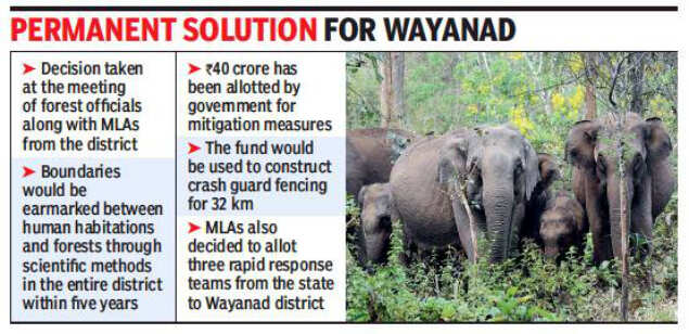 Action Plan To Mitigate Man Animal Conflict Kozhikode News Times Of India