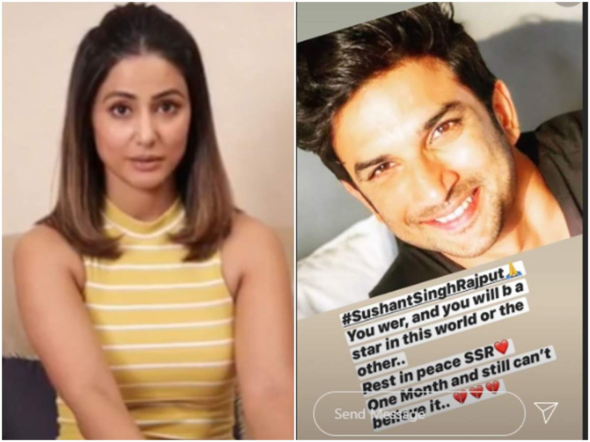 Hina Khan remembers Sushant Singh Rajput, says 'you were and will ...