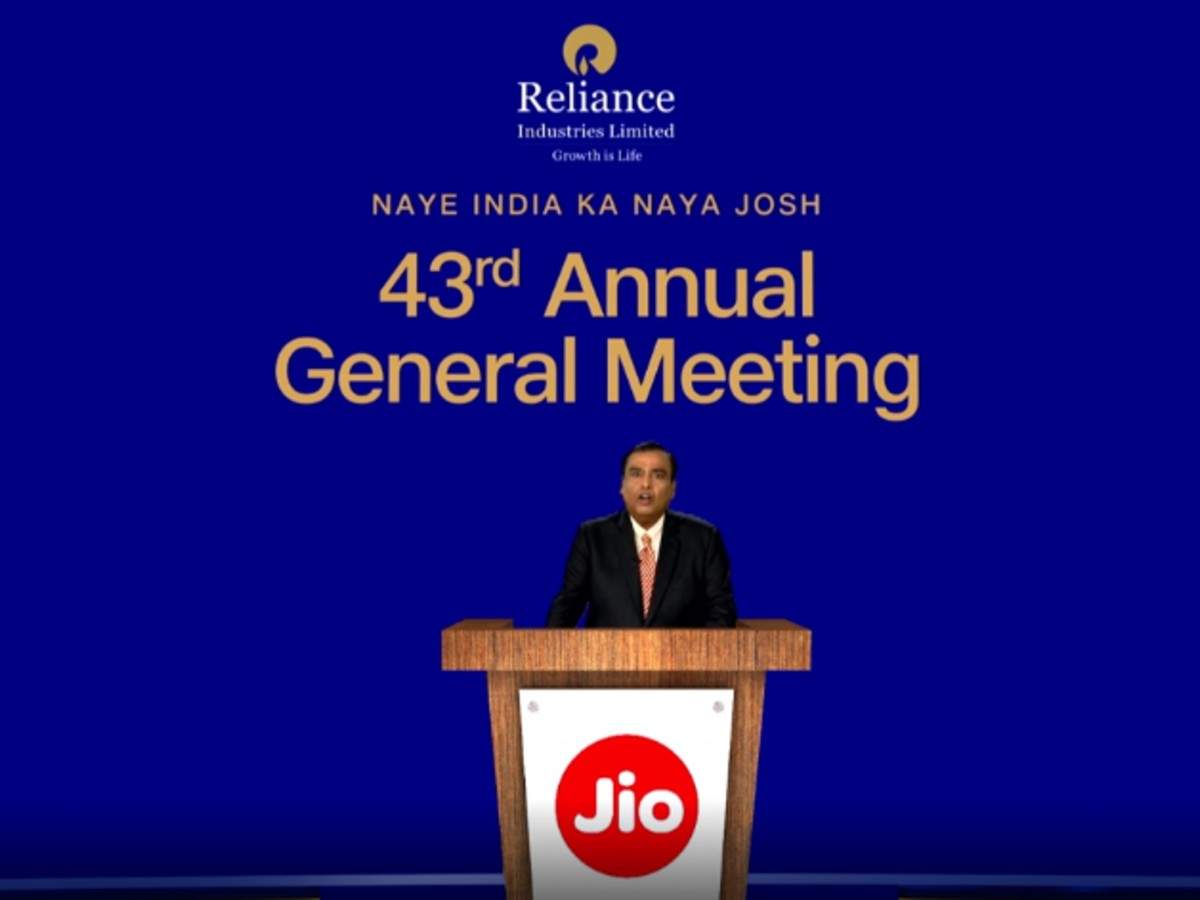 Reliance Agm Meet Reliance Agm Meeting Live Mukesh Ambani Addresses Ril S Annual Shareholder Meet Key Points India Business News Times Of India