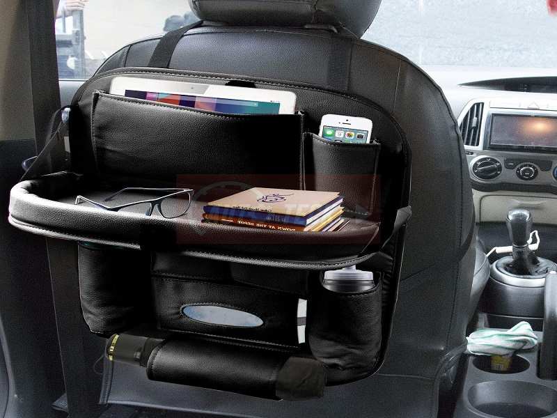 car seat organizer with tray