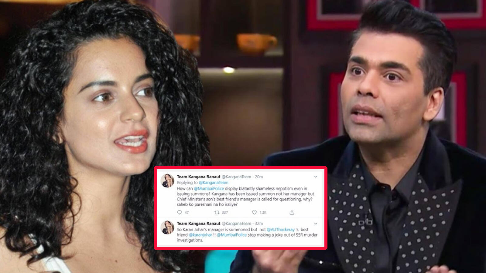 Shameless Nepotism Kangana Ranaut Slams Mumbai Police Asks Why Karan Johar S Manager But Not Him Hindi Movie News Bollywood Times Of India shameless nepotism kangana ranaut slams mumbai police asks why karan johar s manager but not him