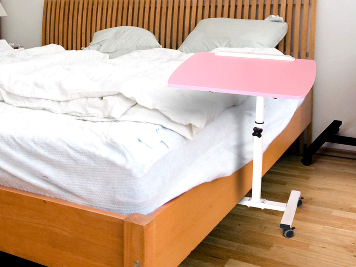 c shaped bed table