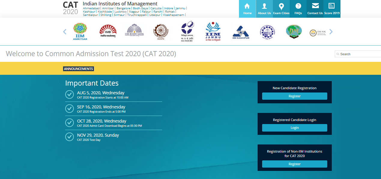 IIM CAT 2020 registration begins @ iimcat.ac.in - Times of India