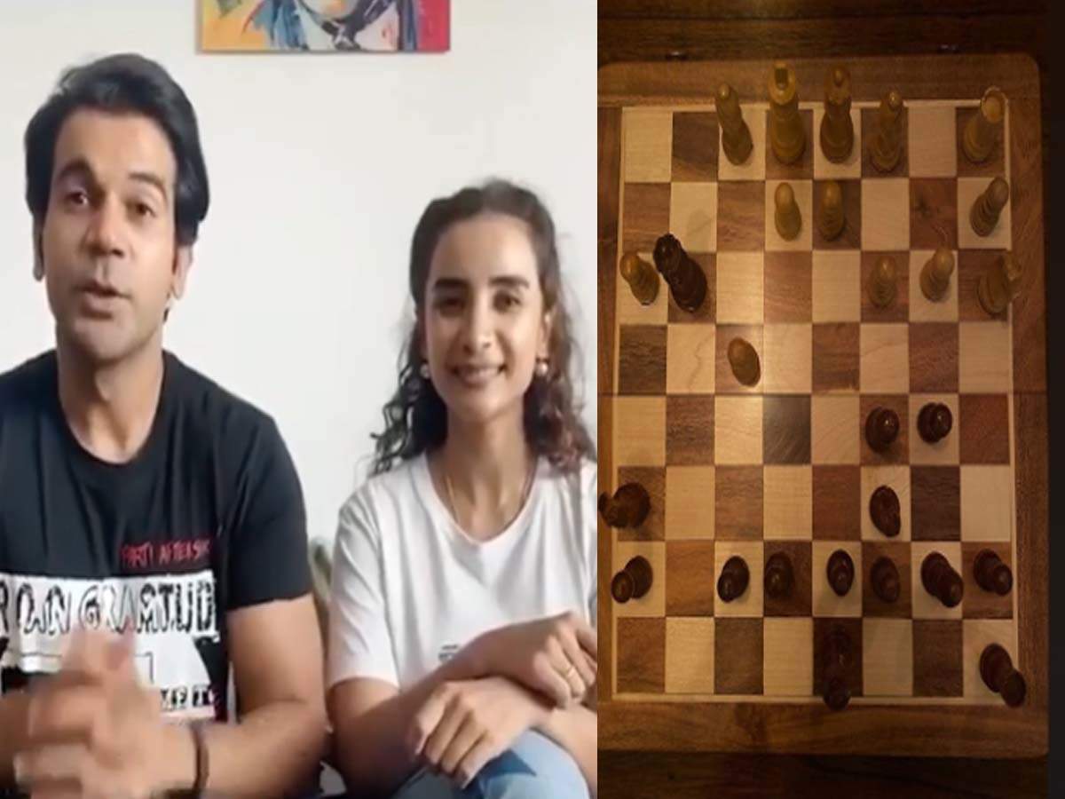 Rajkummar Rao Enjoys A Game Of Chess With His Ladylove Patralekhaa Hindi Movie News Times Of India