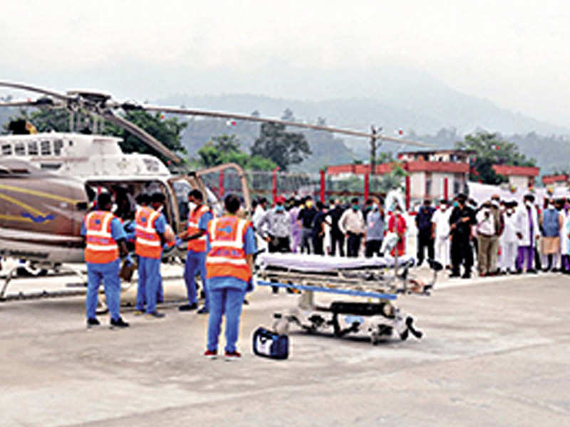 Now, a patient can reach AIIMS within nine minutes of landing at the helipad
