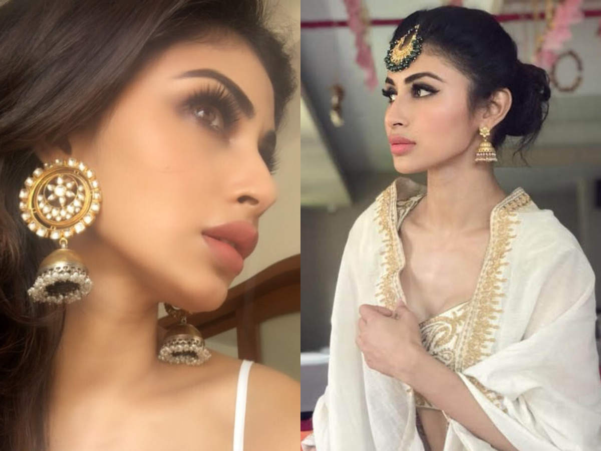 From suits to lehengas: How to wear jhumka earrings like Mouni Roy - Times  of India