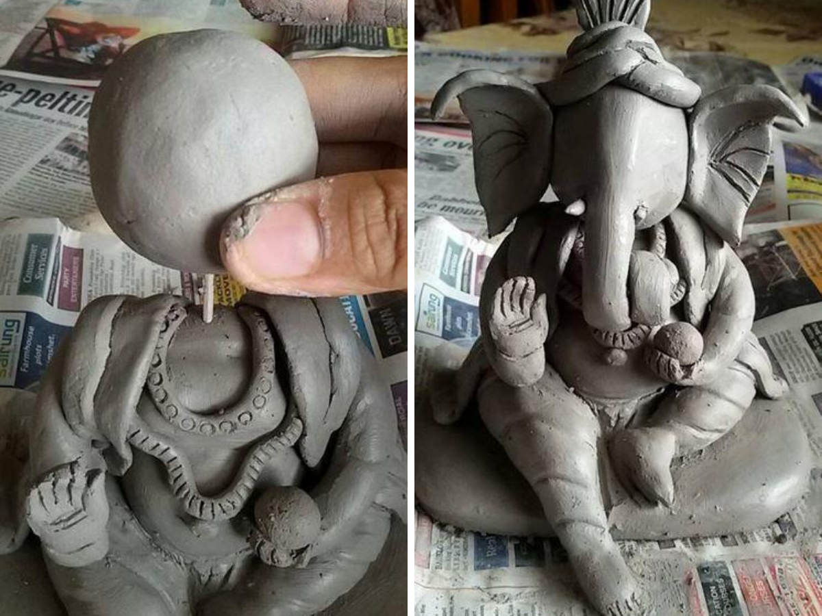 A Stepbystep Guide On Making Your Own Baal Ganesha Idol Using Shaadu