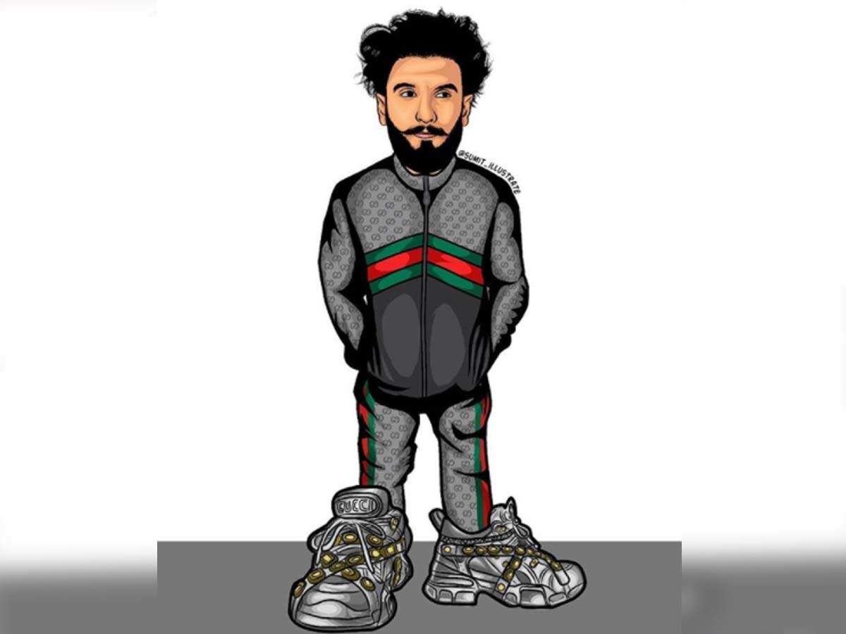 Ranveer Singh shares quirky artwork, asks fans 'kya bol reli publicccc' |  Hindi Movie News - Times of India