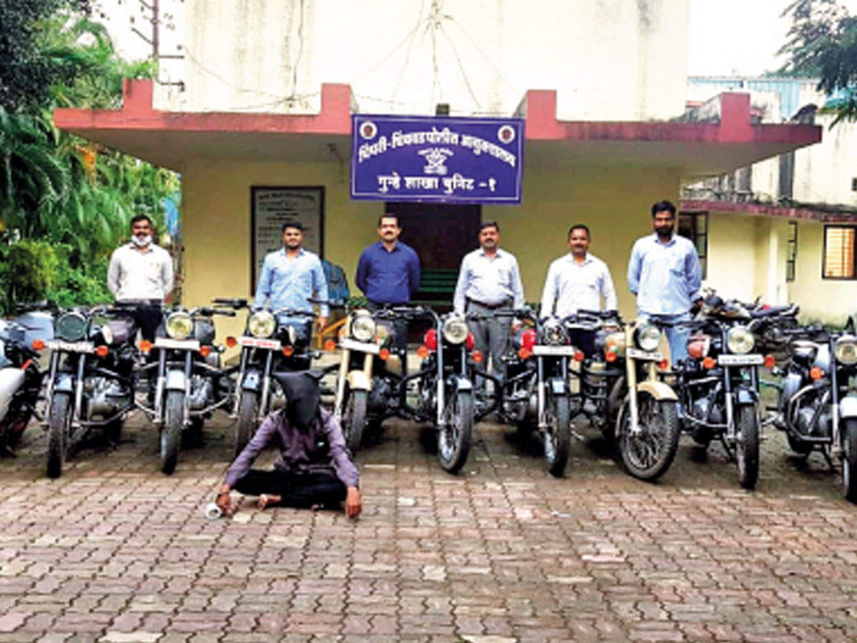 Pune Bullet Raja Held In Bhosari 14 Stolen Bikes Recovered Pune News Times Of India