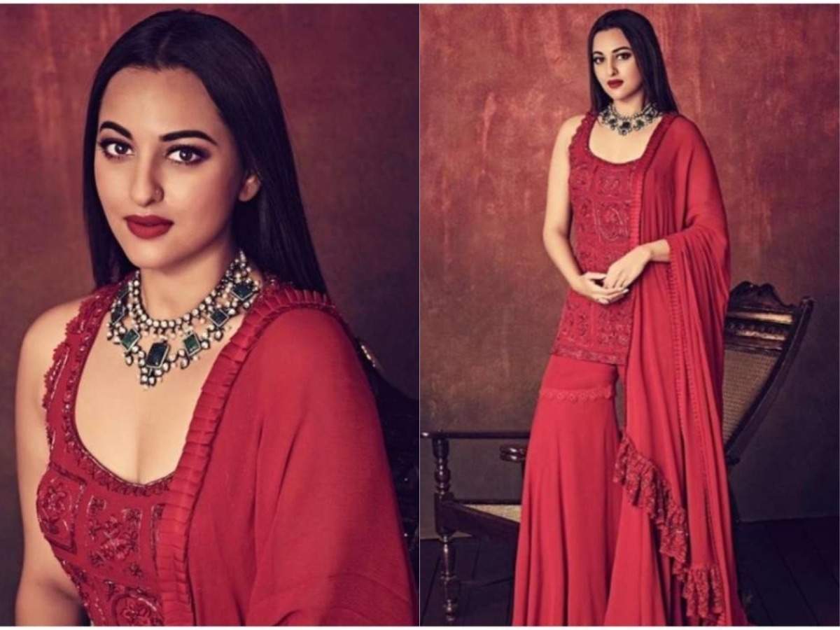 Sonakshi Sinha looks stunning in red athleisure as she steps out in the  city