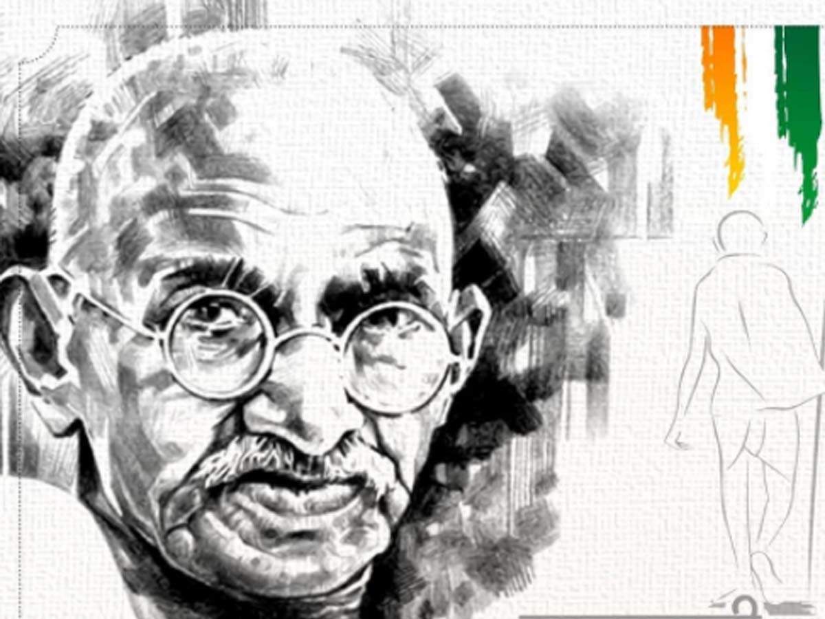 Mahatma Gandhi pencil colour painting  video Dailymotion