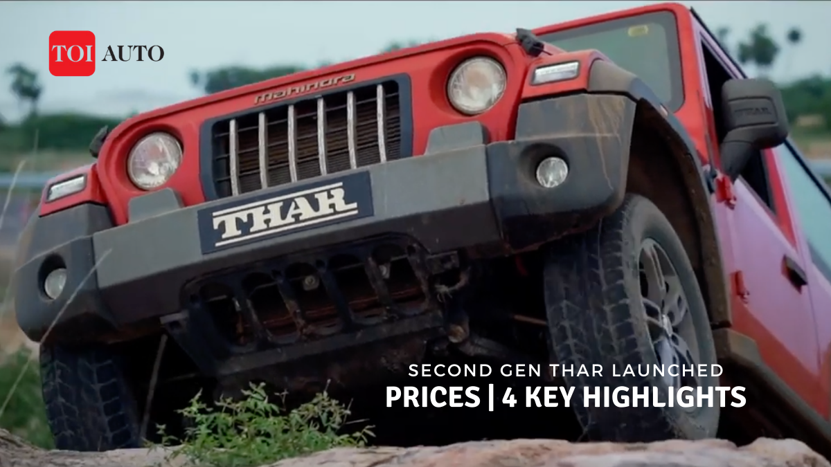 Mahindra Thar Prices Mahindra Thar Launched Prices 4 Key Highlights Auto Times Of India Videos