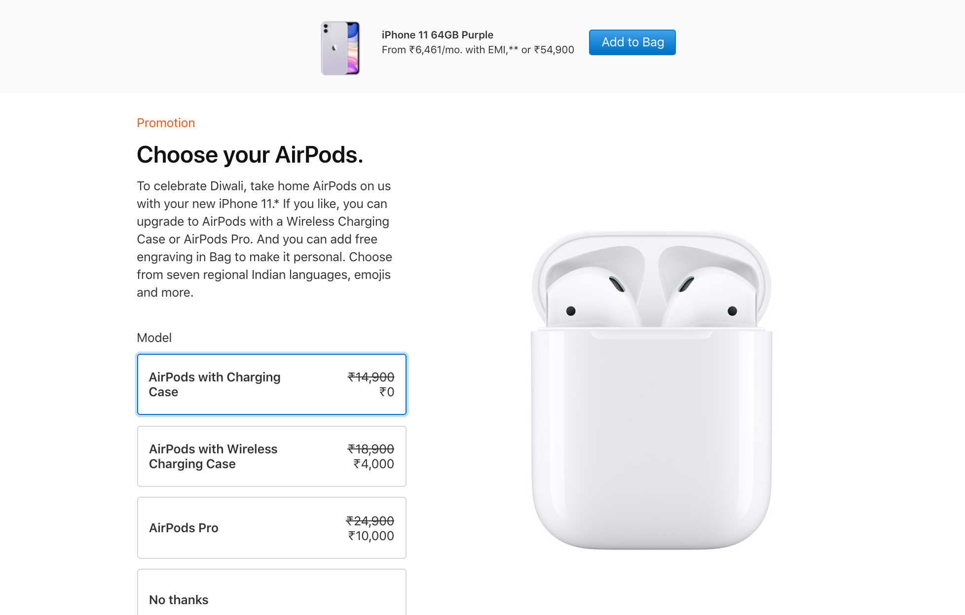 Apple Iphone 11 With Free Airpods Deal Goes Out Of Stock On Apple Online Store Times Of India