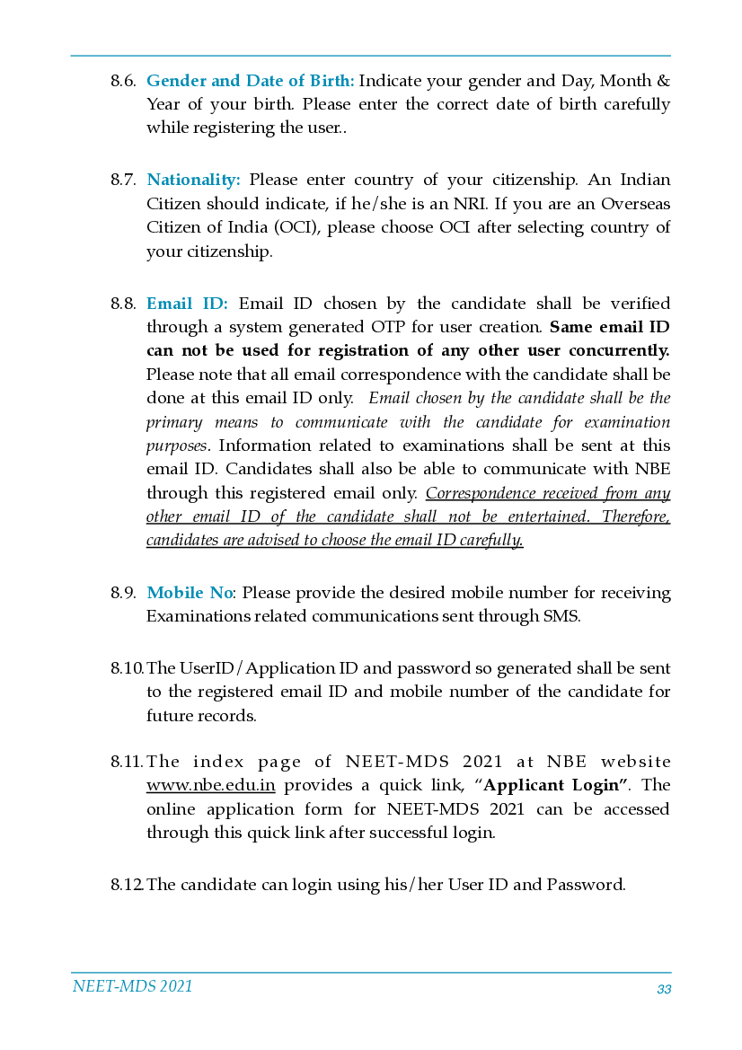 NEET MDS 2021 notification released, apply at nbe.edu.in ...