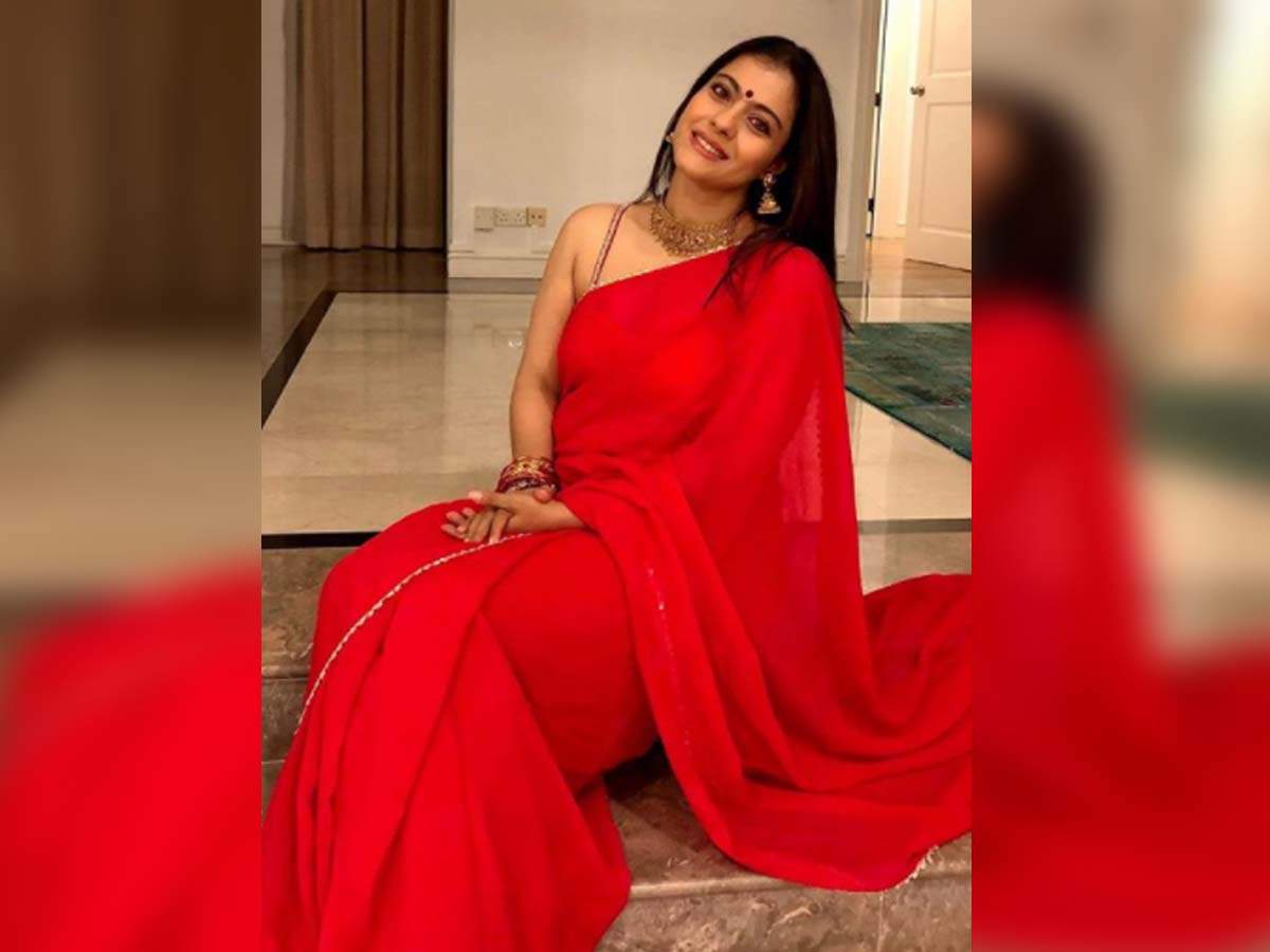 Karwa Chauth: Kajol shares stunning pictures in red saree, channels  different moods | Hindi Movie News - Times of India
