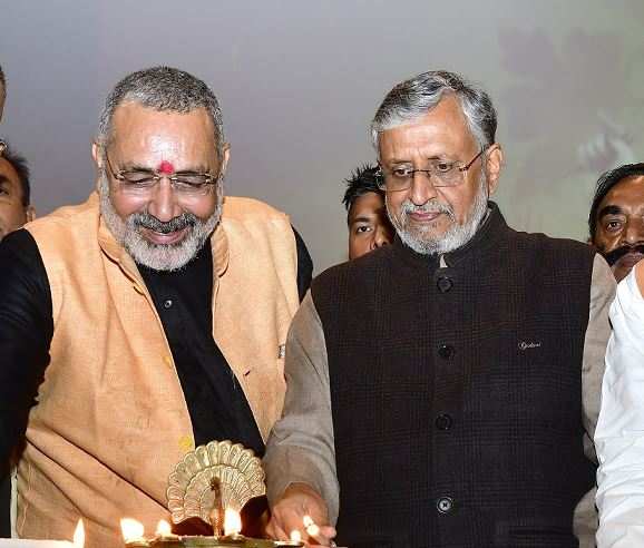 Giriraj Singh and Sushil Modi (File photo)