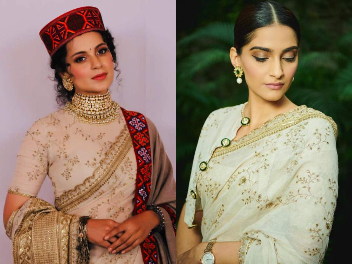 Kangana Ranaut and Sonam Kapoor wore the same sari: Who wore it better? - Times  of India