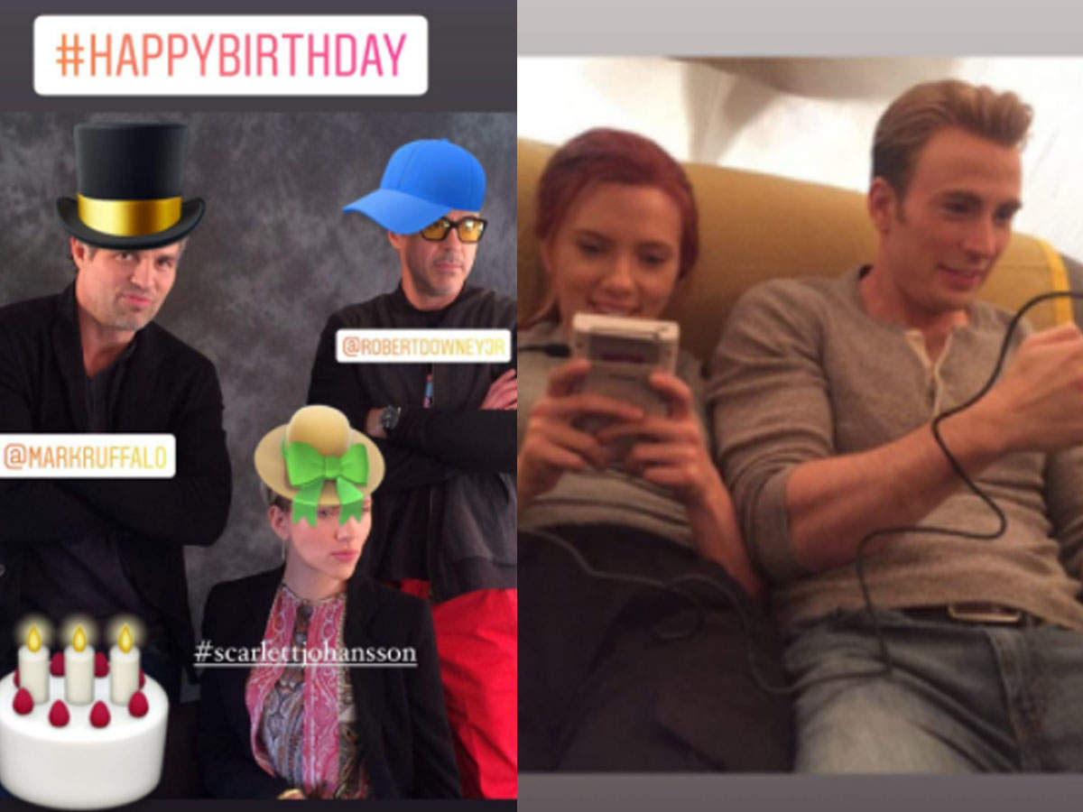 Scarlett Johansson Mark Ruffalo S Birthday Robert Downey Jr And Chris Evans Share Their Best Wishes With Epic Photos From Avengers Shoots English Movie News Times Of India