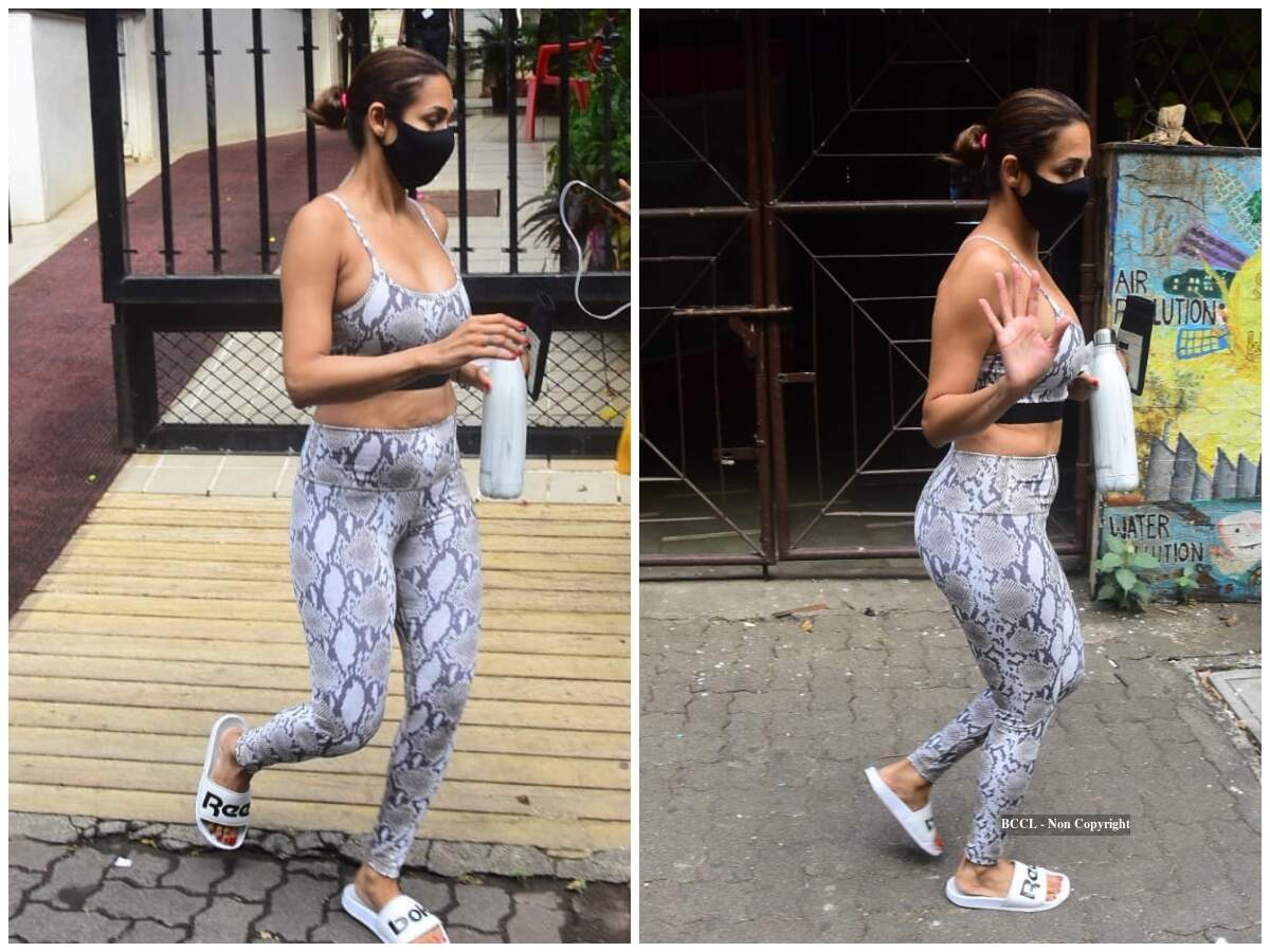 Photos: Malaika Arora opts for a trendy animal printed athleisure as she gets papped post her workout session | Hindi Movie News - Vimarsana News