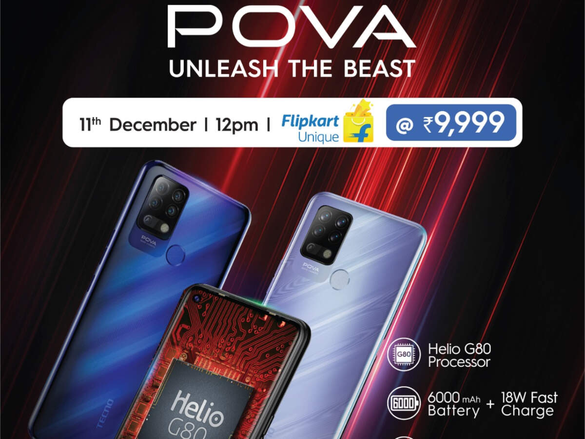 Tecno Pova Tecno Pova With Helio G80 Processor To Go On Sale On Flipkart Starting 12pm Tomorrow Times Of India
