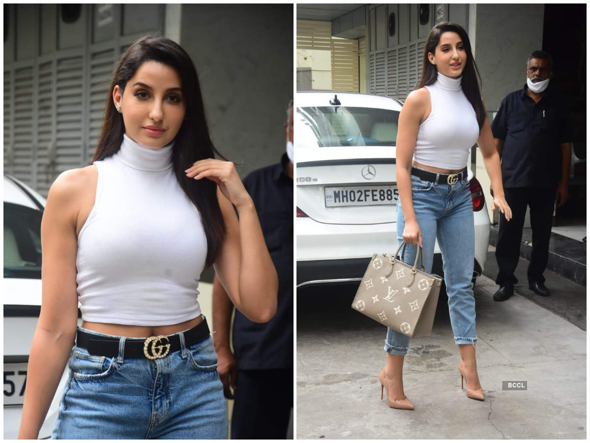 Nora Fatehi makes an alluring statement in white as she steps out