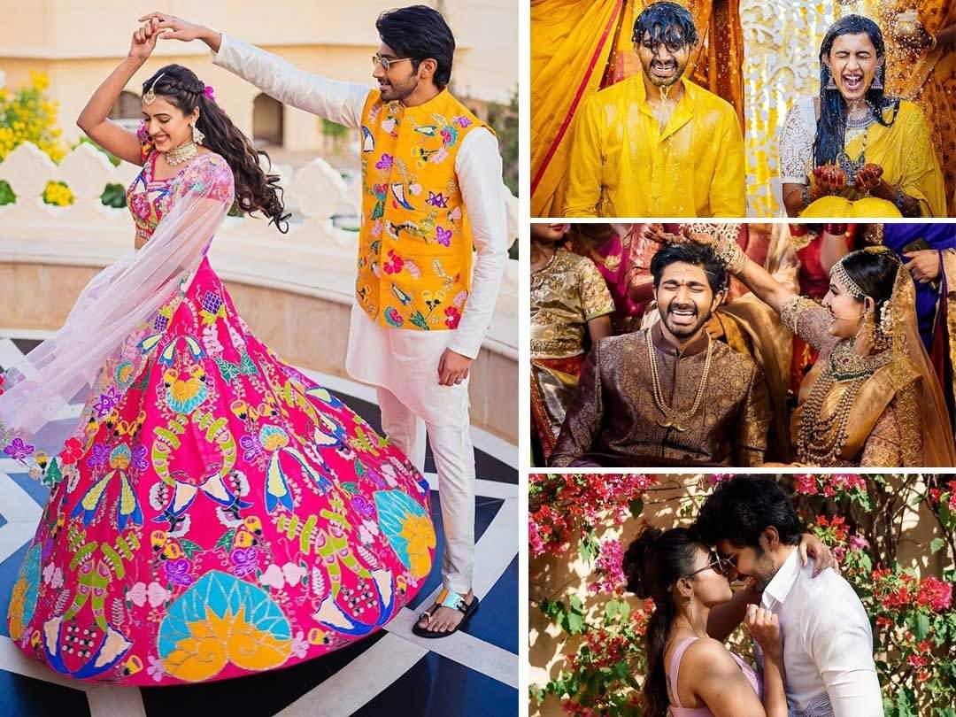 Earthy, neutral tones, textured hair and dewy, fresh skin: Niharika  Konidela's makeup and hair do for NisChay's wedding decoded | Telugu Movie  News - Times of India