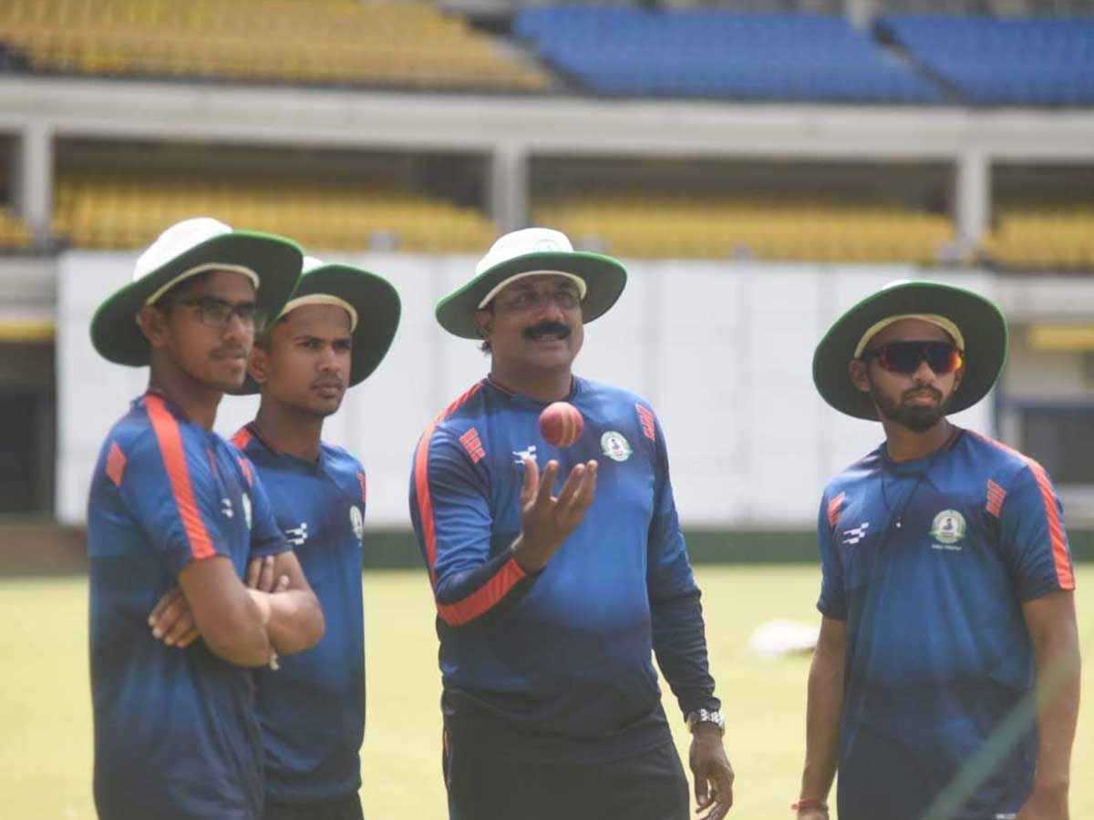 Under Trevor Gonsalves (centre), who has now been appointed the coach of the state's senior team,  the Vidarbha Under-23 team won two titles in the last two years (TOI Photo)