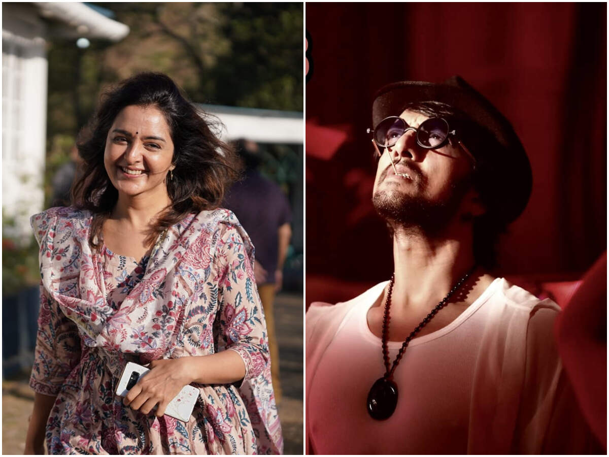 Manju warrier: Manju Warrier meets Telugu star Kiccha Sudeep; the latter says he has always admired her | Malayalam Movie News - Vimarsana News