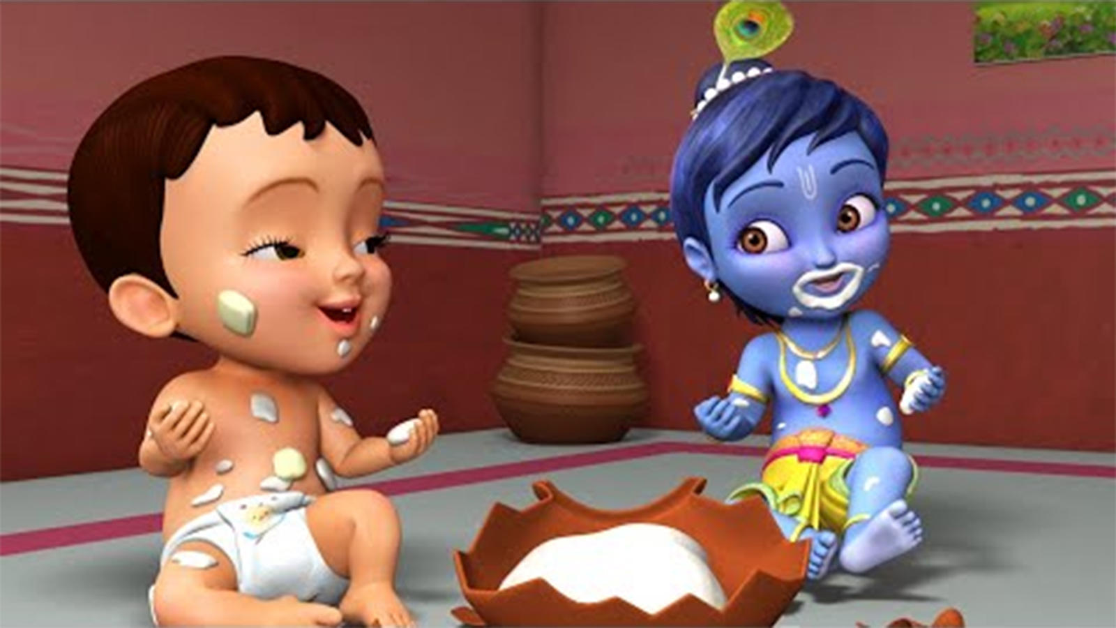 Nursery Rhymes in Telugu Children Songs: Children Learning Video Song in  Telugu 'Little Krishna - వెన్న దొంగ కృష్ణ వస్తాడు'