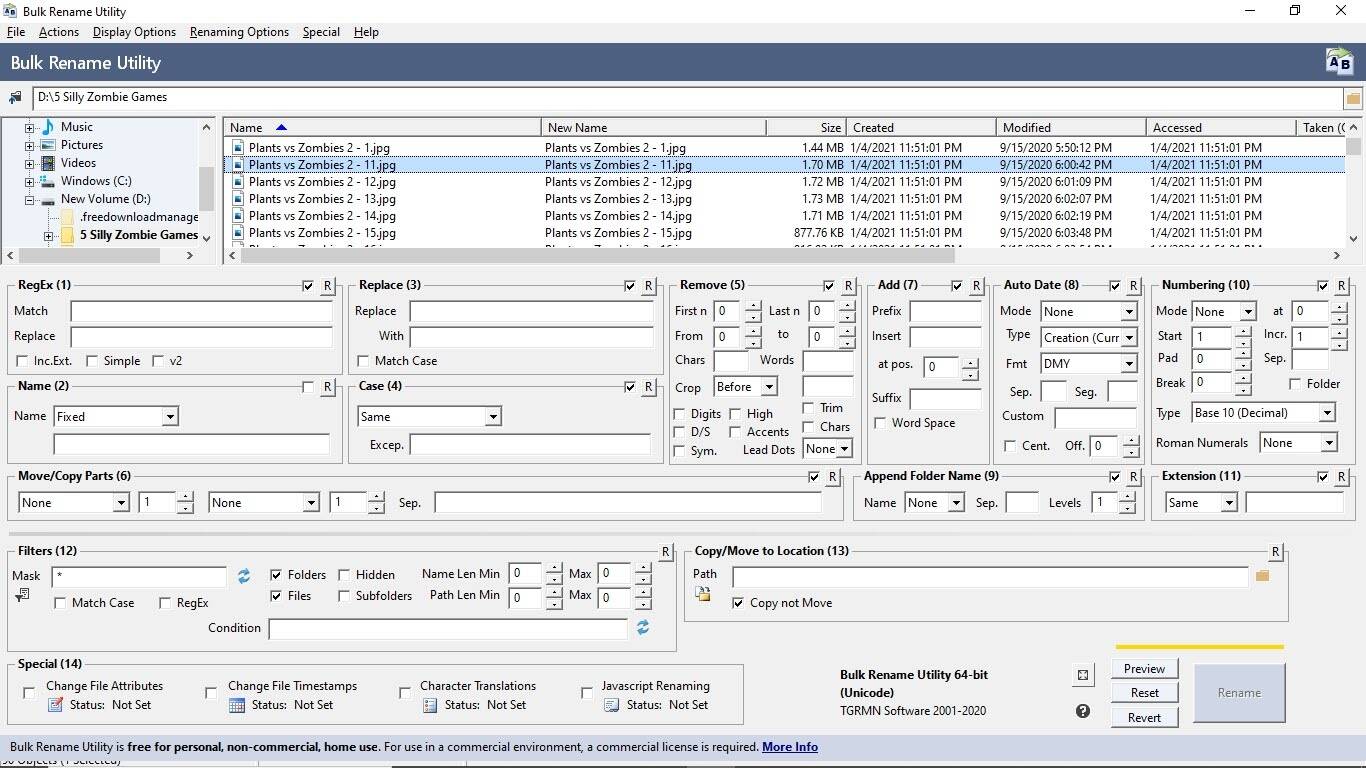 How to rename multiple files quickly