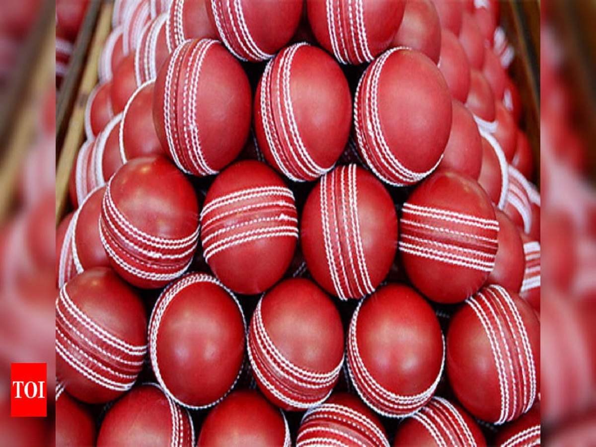Unisex Leather Practice Cricket Ball Red with Cord 