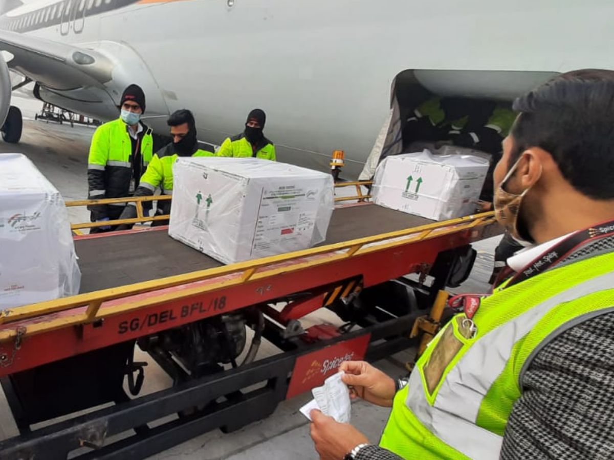 The first consignment of the Covishield vaccine, consisting of 34 boxes reached Delhi on Tuesday.