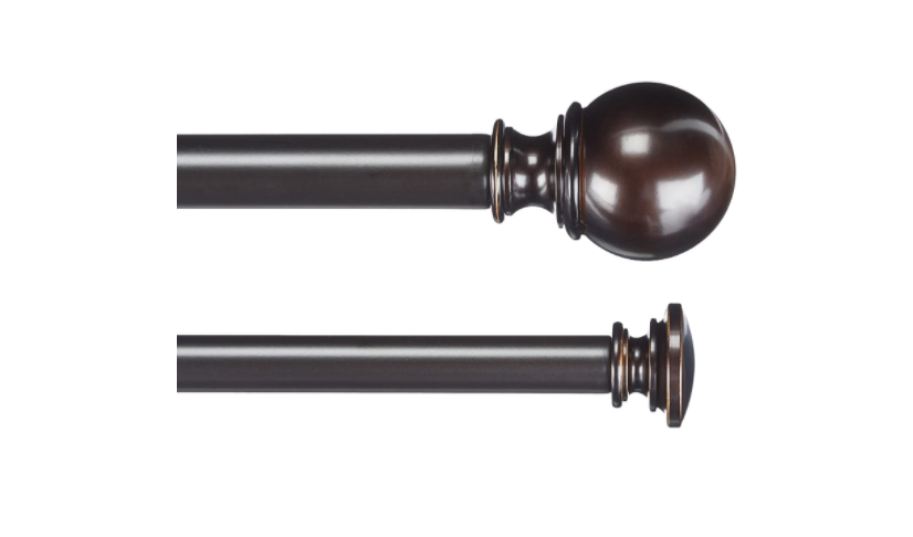 Metallic Curtain Rods For Stylish, Dual Curtain Rods