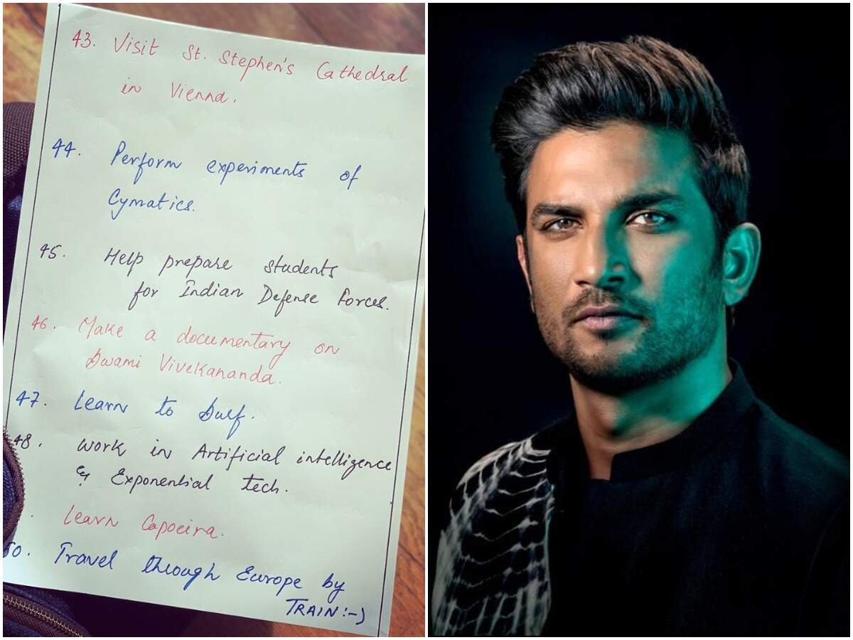 Birth Anniv Special Sushant Singh Rajput Ticked 12 Of 50 Wishes From His Bucket List Here S The Proof Hindi Movie News Times Of India