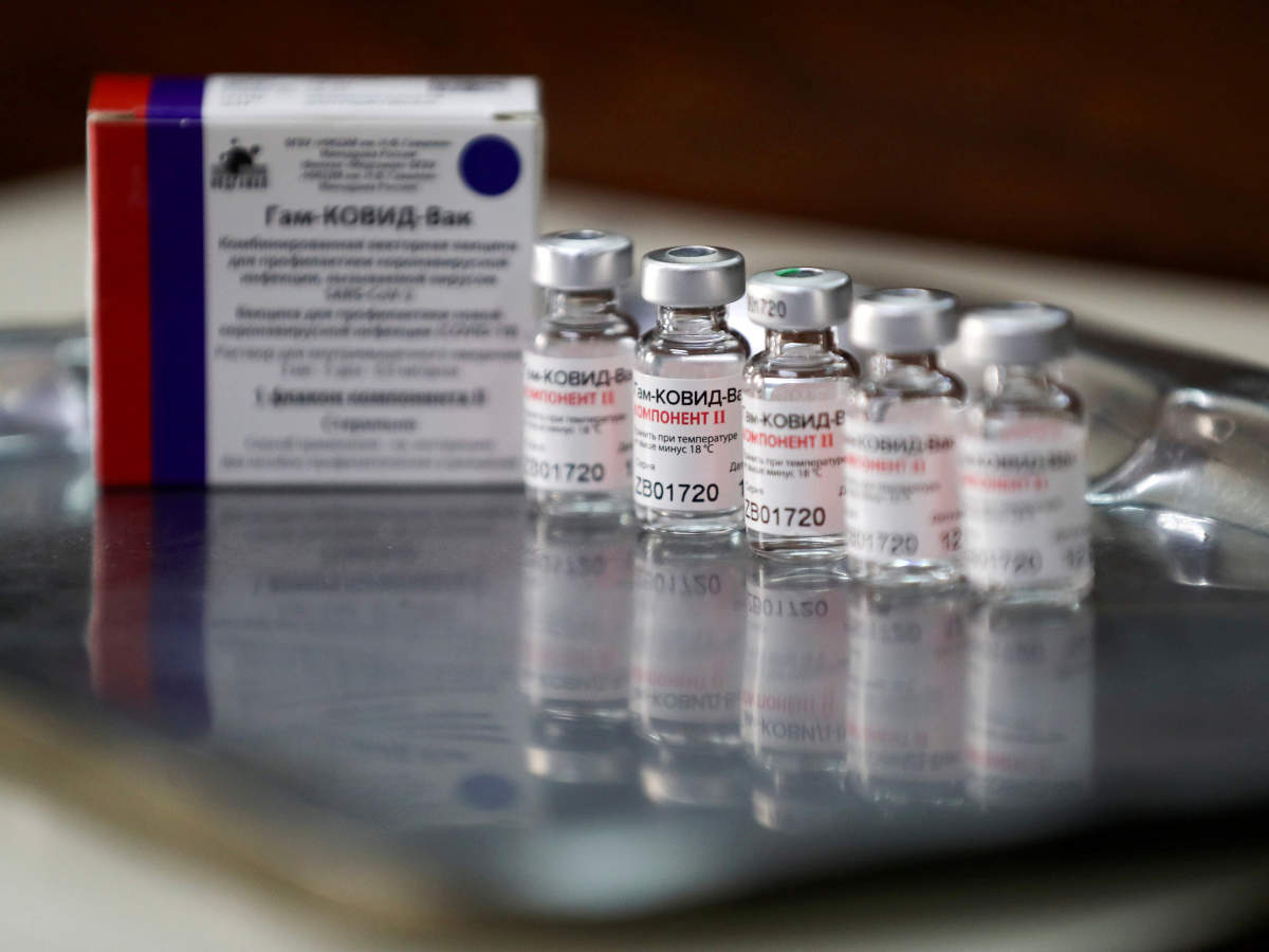 Empty vials of the second dose of the Sputnik V (Gam-Covid-Vac) vaccine in La Plata, on the outskirts of Buenos Aires, Argentina (Reuters)