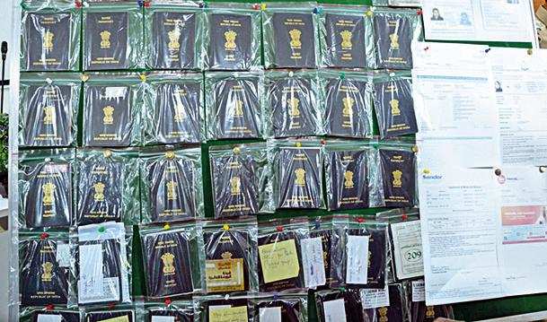 Police raided the travel agency at Malakpet and seized 40 passports