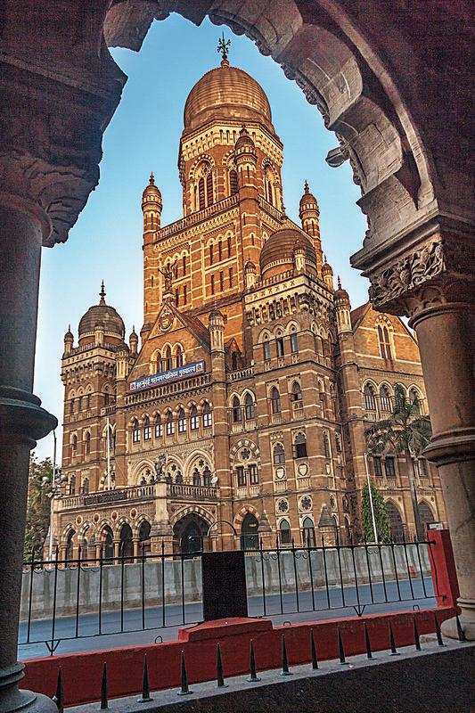 The Municipal Corporation Building, Mumbai located in South Mumbai in Maharashtra, India also known as the Bombay Municipal Corporation Building, or BMC building for short.