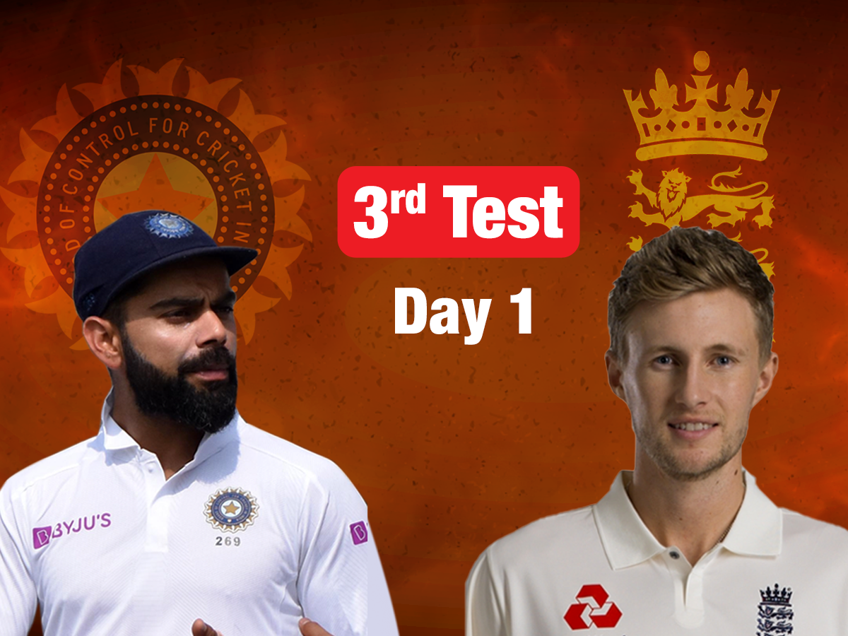 Highlights India Vs England 3rd Test India 99 3 At Stumps On Day 1 Trail England By 13 Runs The Times Of India