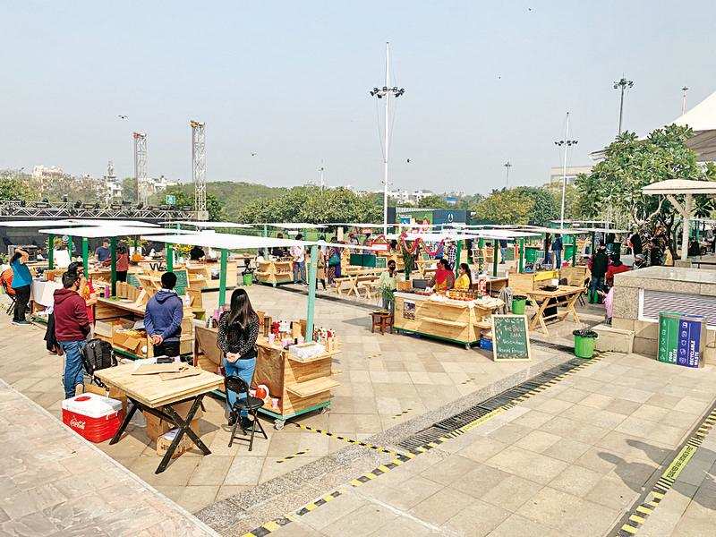 In demand:  The farmer markets and weekend artisan fairs at spaces like DLF Avenue, Saket and Sunder Nursery are drawing people