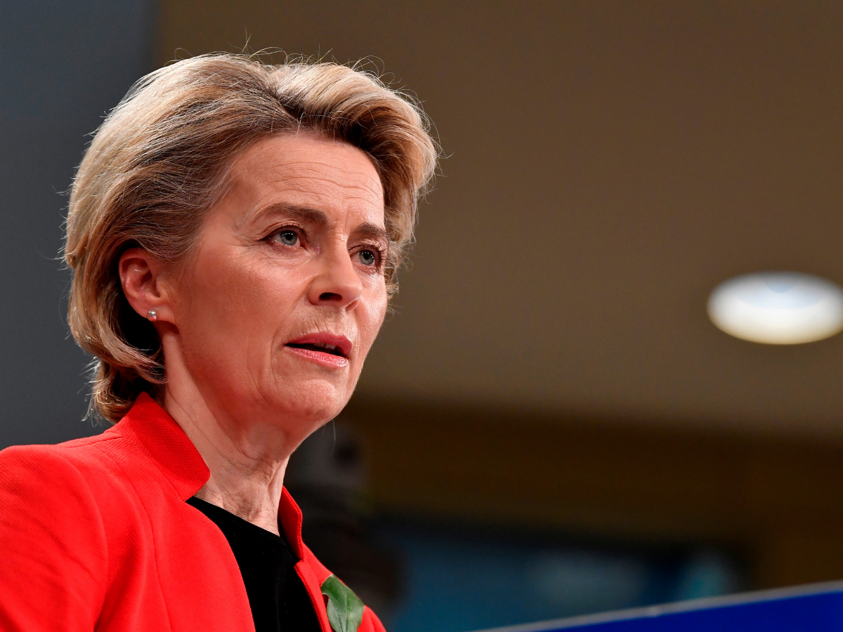 EU chief Ursula von der Leyen gave her warning as Brussels unveiled its plan for a vaccine travel certificate. AP Photo
